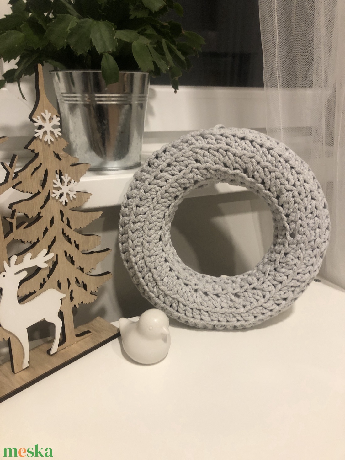 Koszorú körbehorgolva - karácsony - adventi díszek - adventi koszorú - Meska.hu Koszorú körbehorgolva - karácsony - adventi díszek - adventi koszorú - Meska.hu