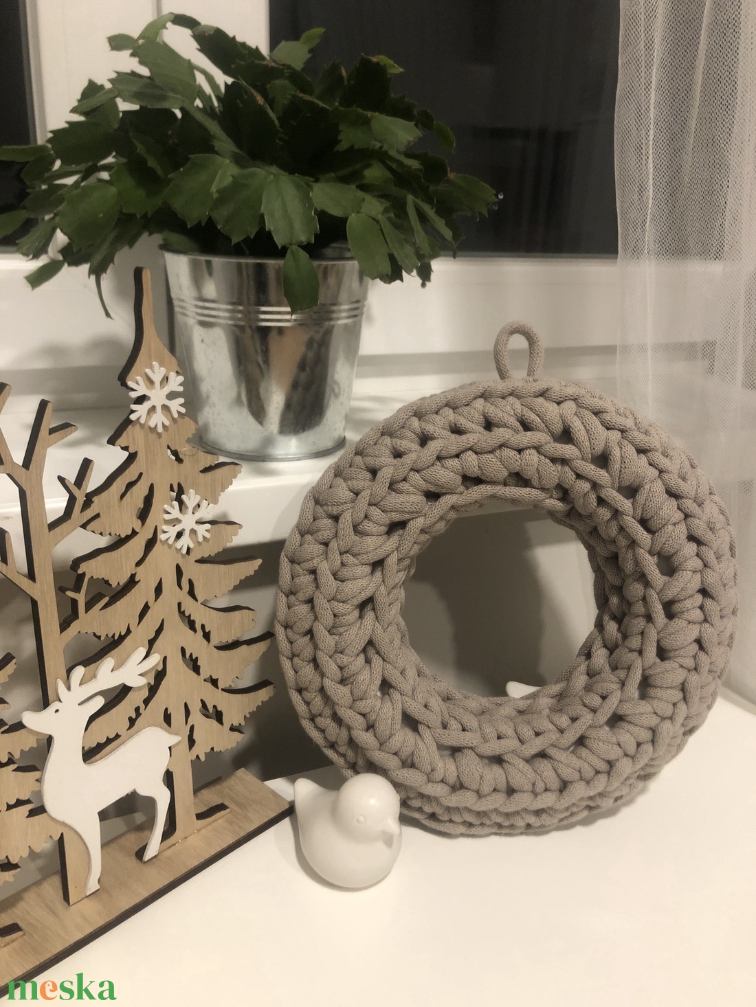 Koszorú körbehorgolva - karácsony - adventi díszek - adventi koszorú - Meska.hu Koszorú körbehorgolva - karácsony - adventi díszek - adventi koszorú - Meska.hu