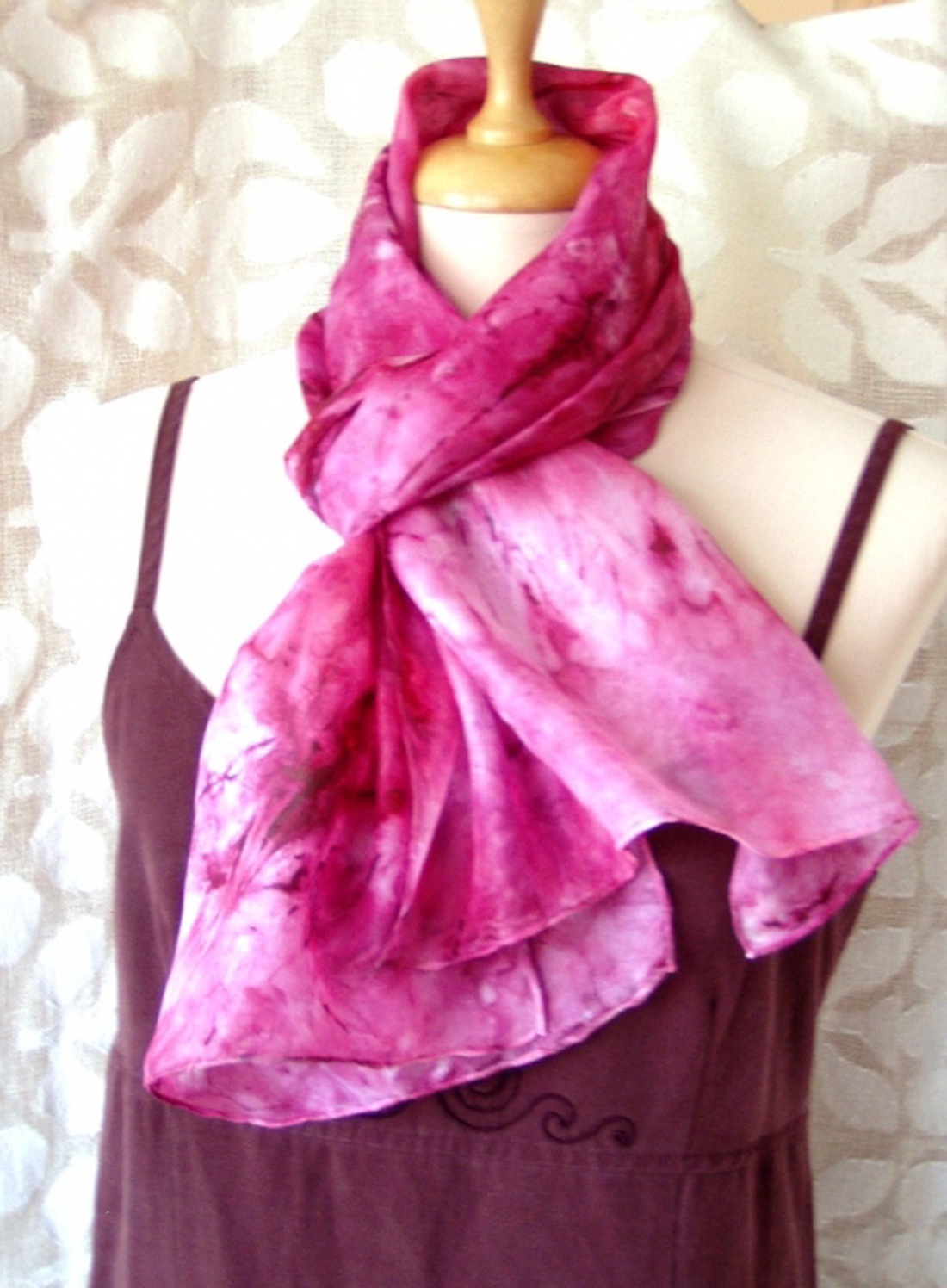 Kasvirág hernyóselyem sál -  - Meska.hu