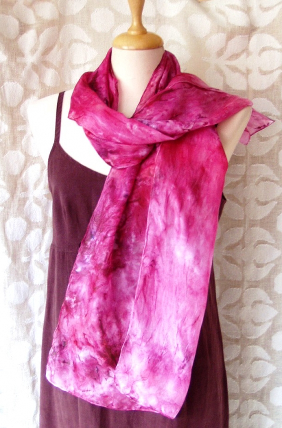 Kasvirág hernyóselyem sál -  - Meska.hu