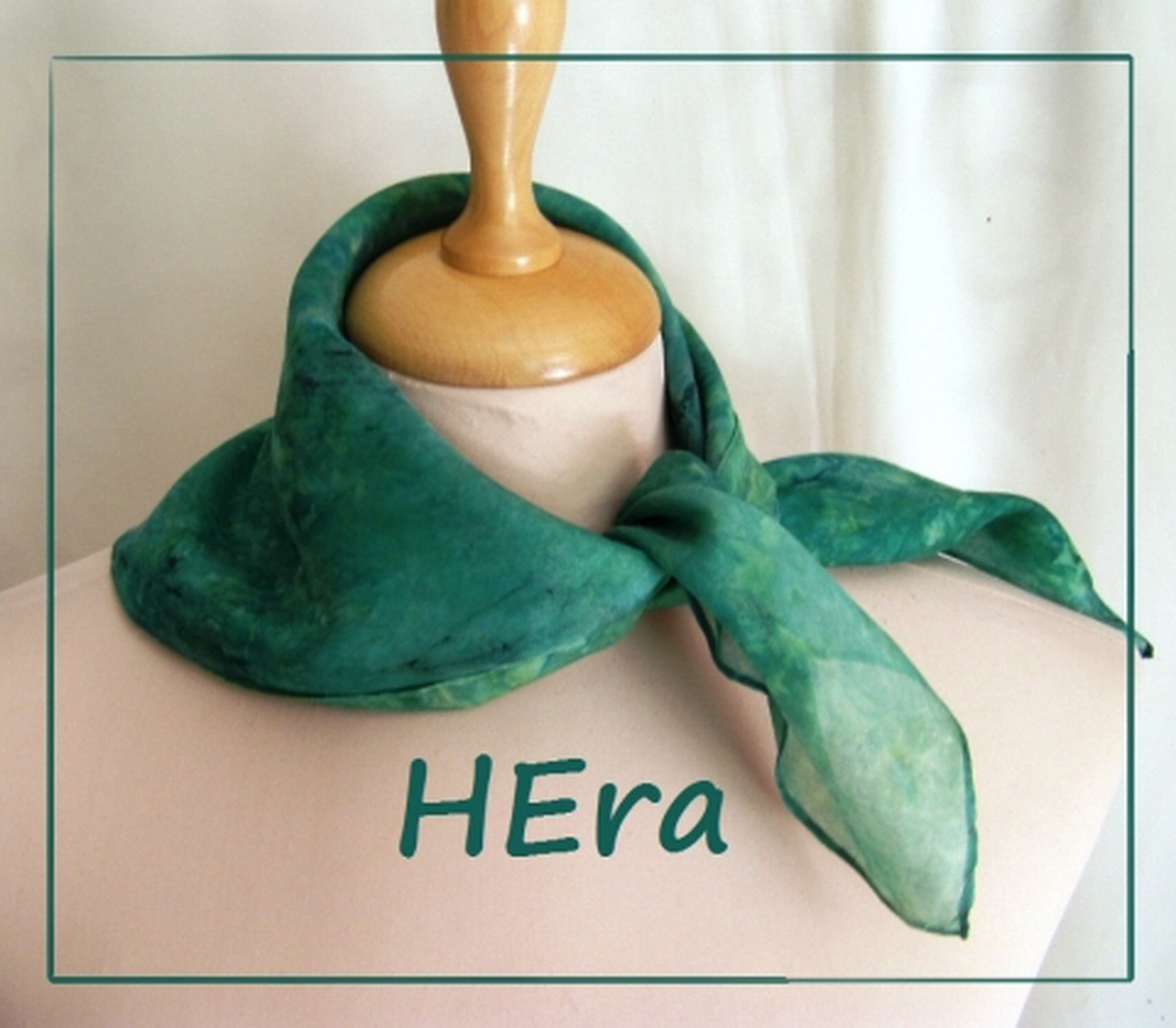 Zöld hernyóselyem kendő -  - Meska.hu