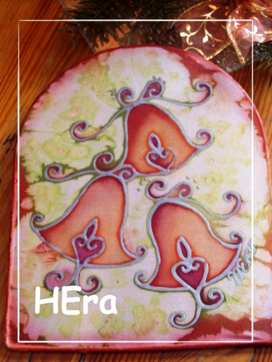 Lélek-harangok selyem-ablakkép -  - Meska.hu