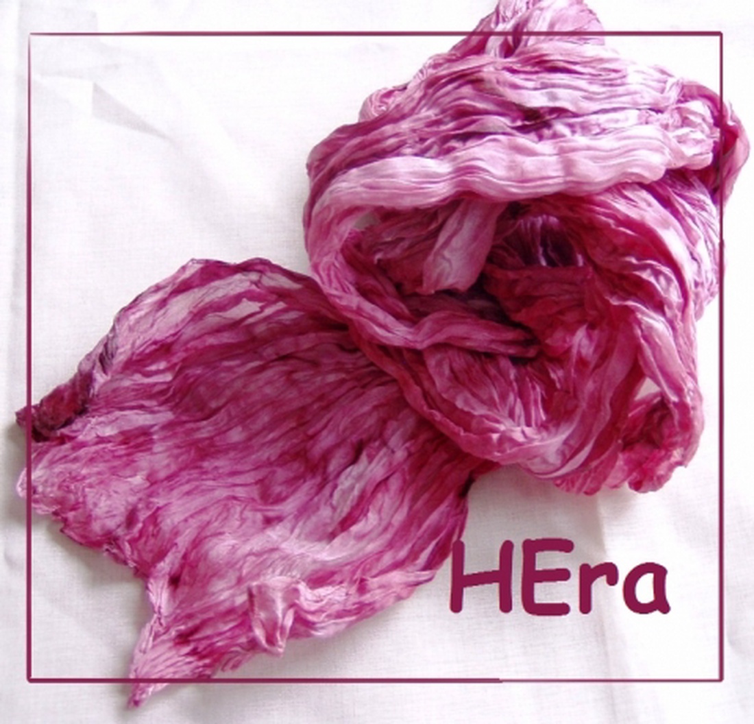 Gyűrt kasvirág hernyóselyem sál -  - Meska.hu