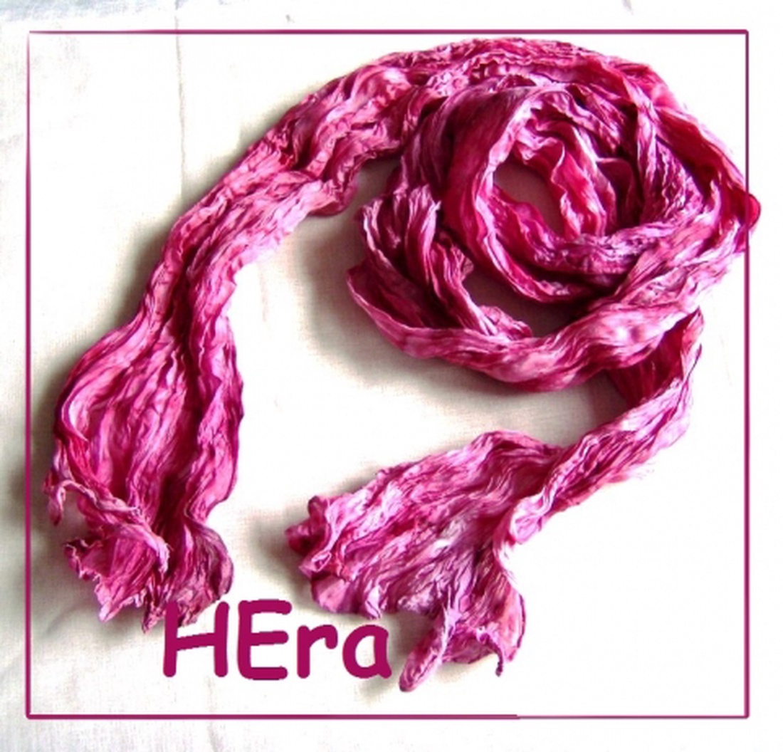 Gyűrt kasvirág hernyóselyem sál -  - Meska.hu