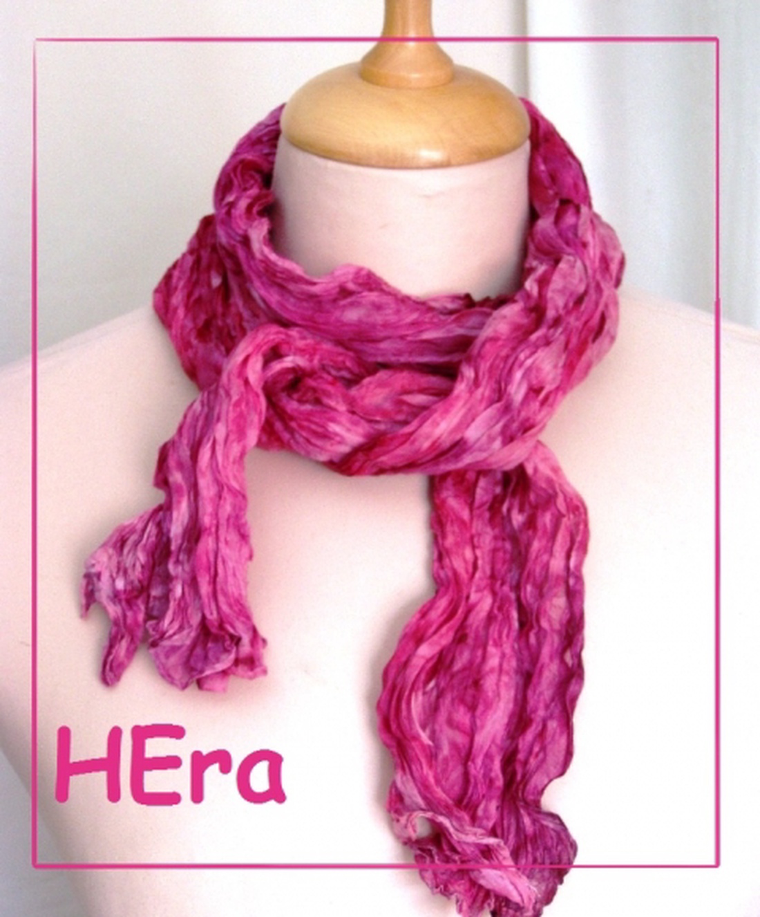 Gyűrt kasvirág hernyóselyem sál -  - Meska.hu