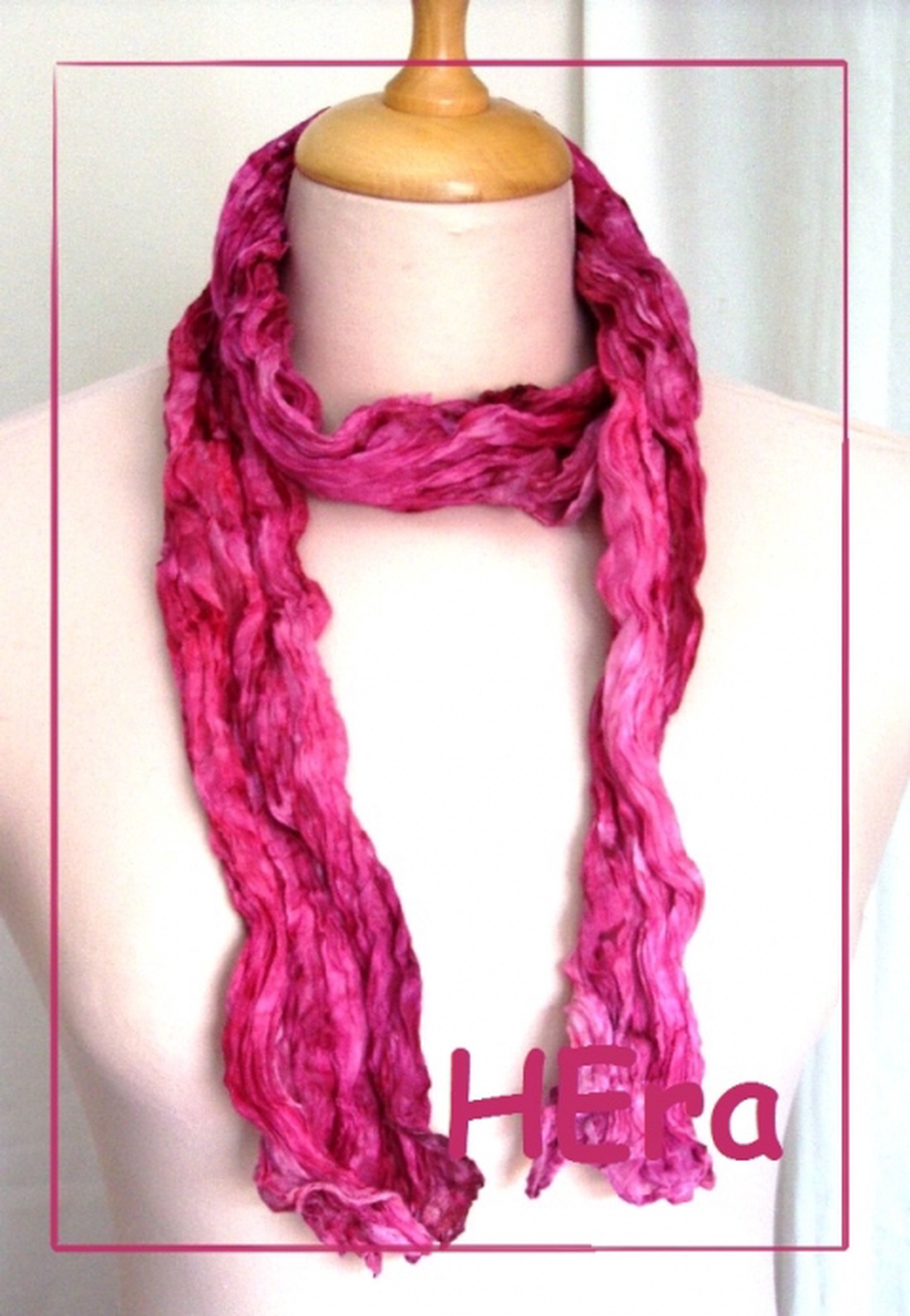 Gyűrt kasvirág hernyóselyem sál -  - Meska.hu