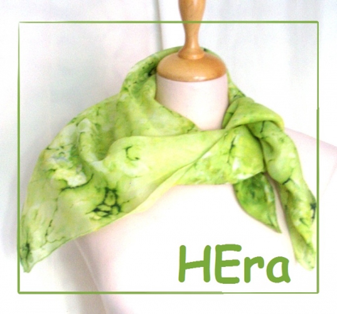 Pisztácia hernyóselyem kendő -  - Meska.hu