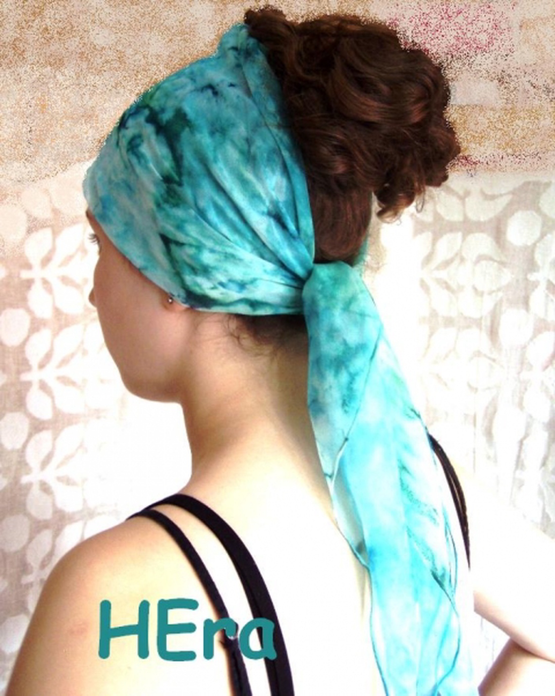 Karibi kékség hernyóselyem kendő -  - Meska.hu