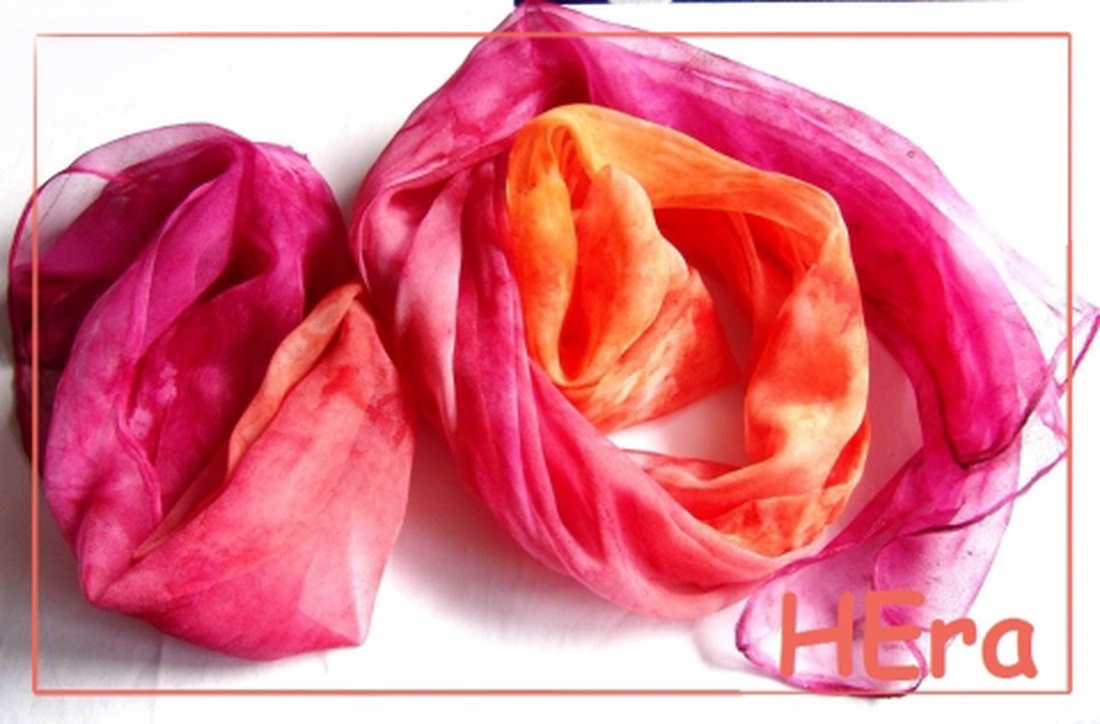 Vidám május hernyóselyem stóla -  - Meska.hu