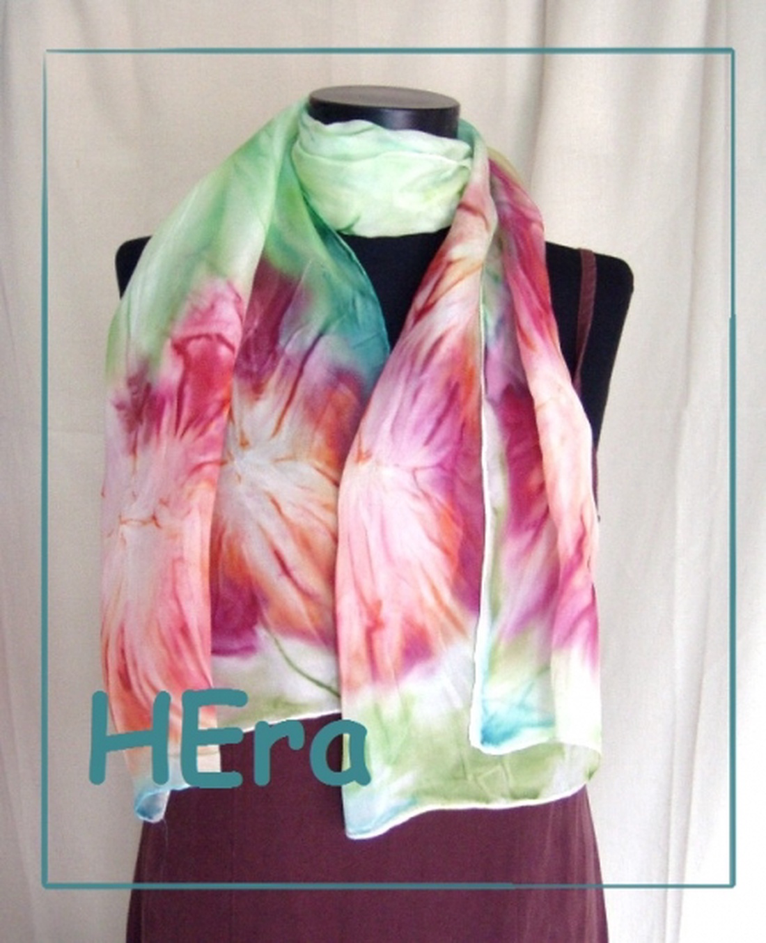 Színes tavasz hernyóselyem sál -  - Meska.hu