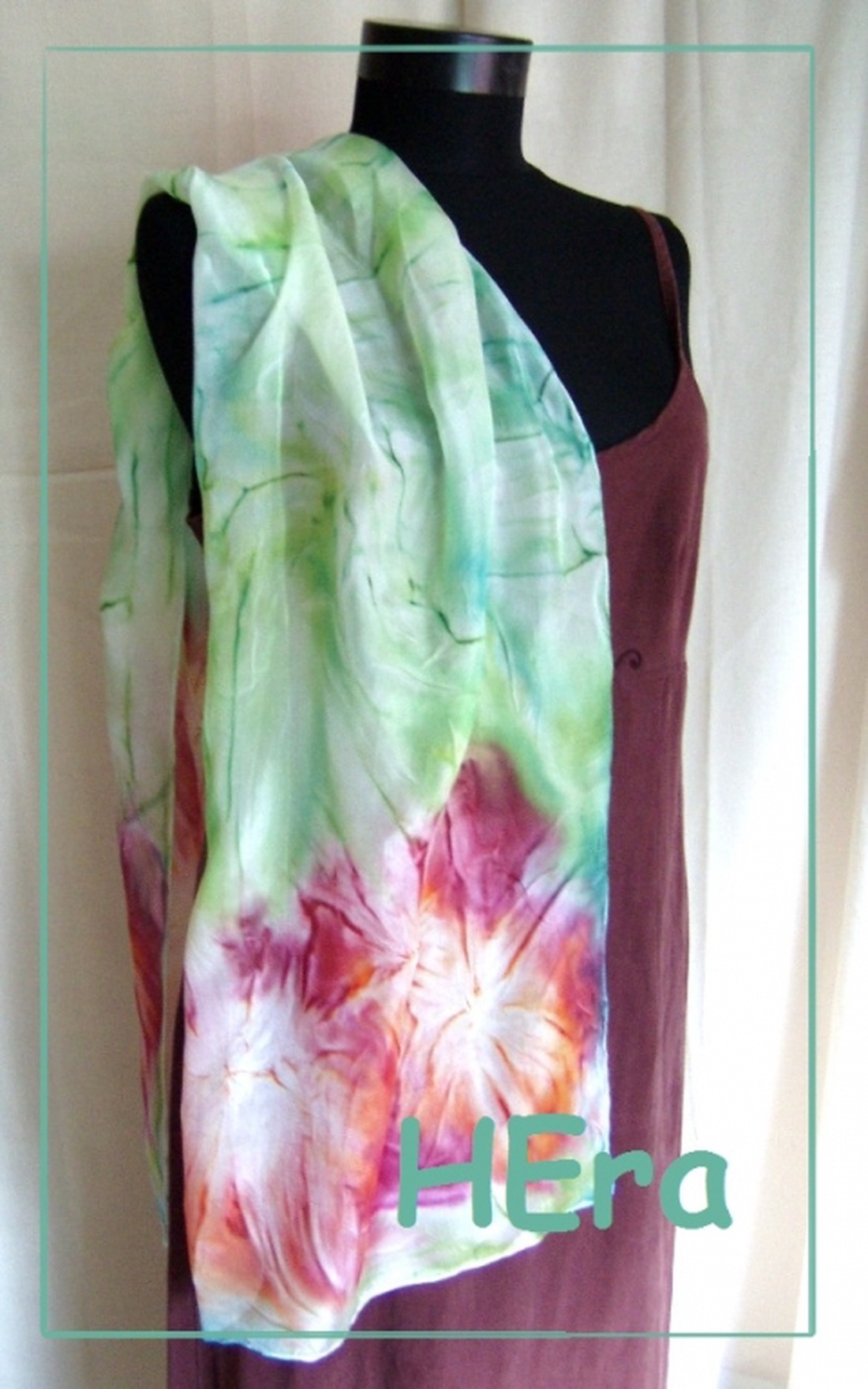 Színes tavasz hernyóselyem sál -  - Meska.hu