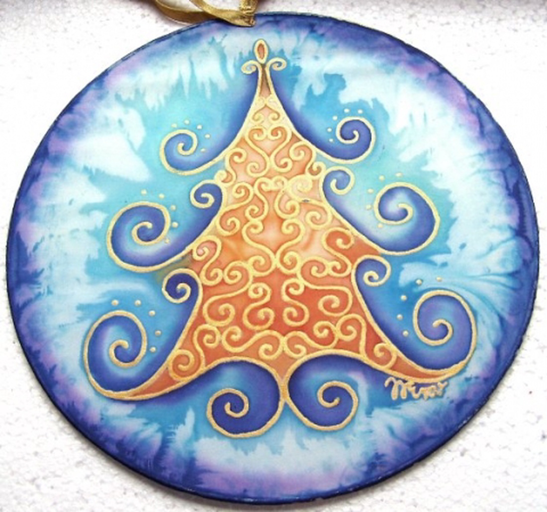 Fenyő ünneplőbe selyem ablakkép -  - Meska.hu