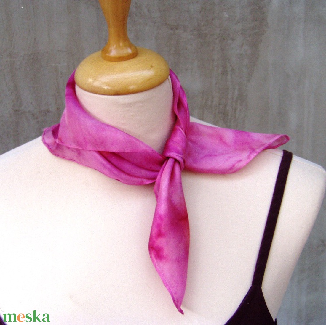 Pink hernyóselyem kendő - ruha & divat - sál, sapka, kendő - kendő - Meska.hu