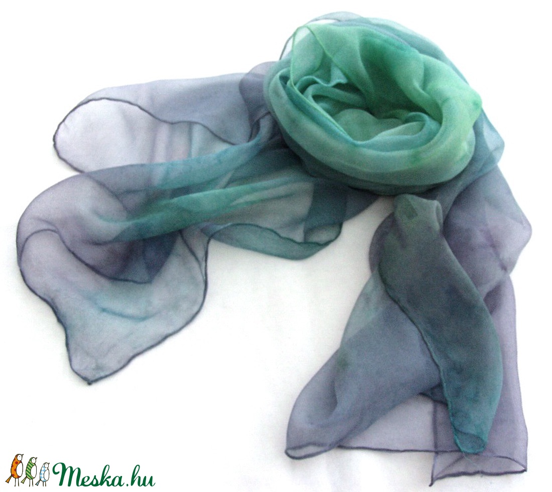Páva hernyóselyem chiffon sál - ruha & divat - sál, sapka, kendő - sál - Meska.hu Páva hernyóselyem chiffon sál - ruha & divat - sál, sapka, kendő - sál - Meska.hu