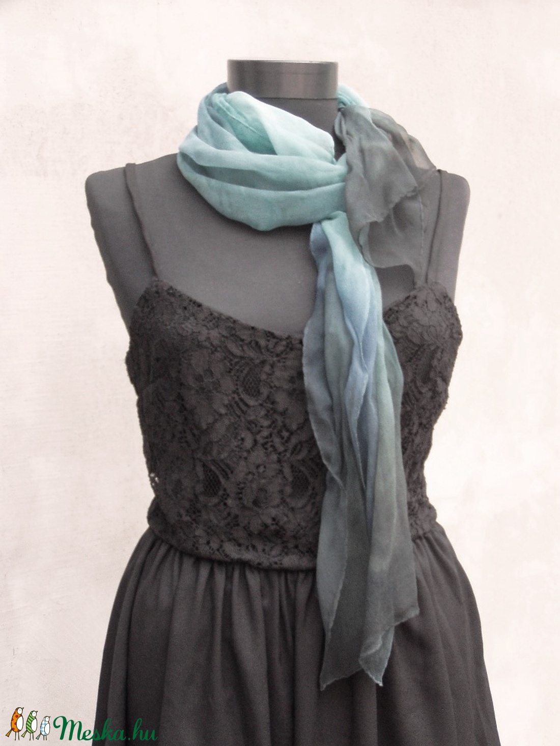 Kék tangó hernyóselyem chiffon stóla - ruha & divat - sál, sapka, kendő - stóla - Meska.hu Kék tangó hernyóselyem chiffon stóla - ruha & divat - sál, sapka, kendő - stóla - Meska.hu