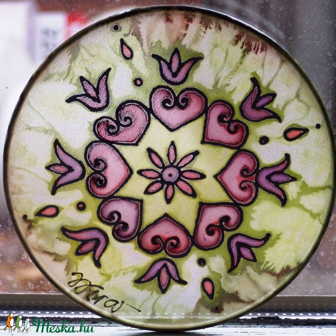 Mandala selyem ablakkép - - Meska.hu Mandala selyem ablakkép - - Meska.hu