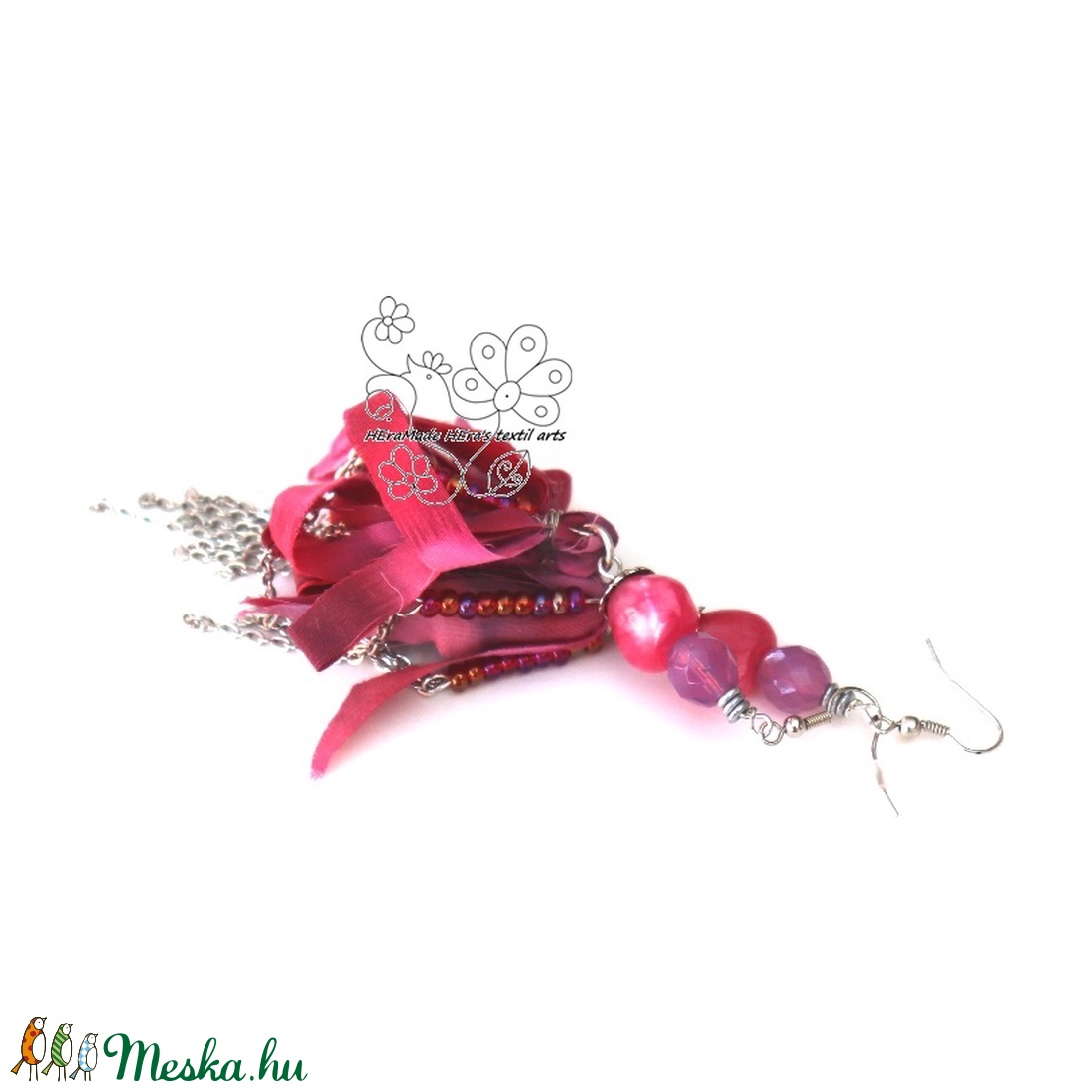 Nyár rojtos bojt pink fülbevaló - - Meska.hu Nyár rojtos bojt pink fülbevaló - - Meska.hu