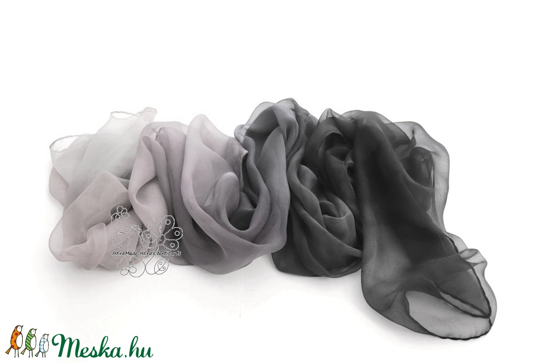 Köd hernyóselyem chiffon stóla - ruha & divat - sál, sapka, kendő - stóla - Meska.hu