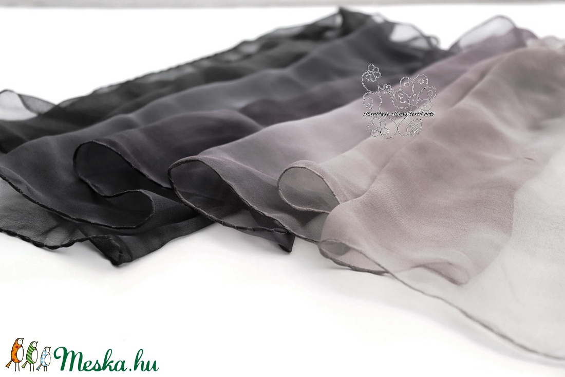 Köd hernyóselyem chiffon stóla - ruha & divat - sál, sapka, kendő - stóla - Meska.hu
