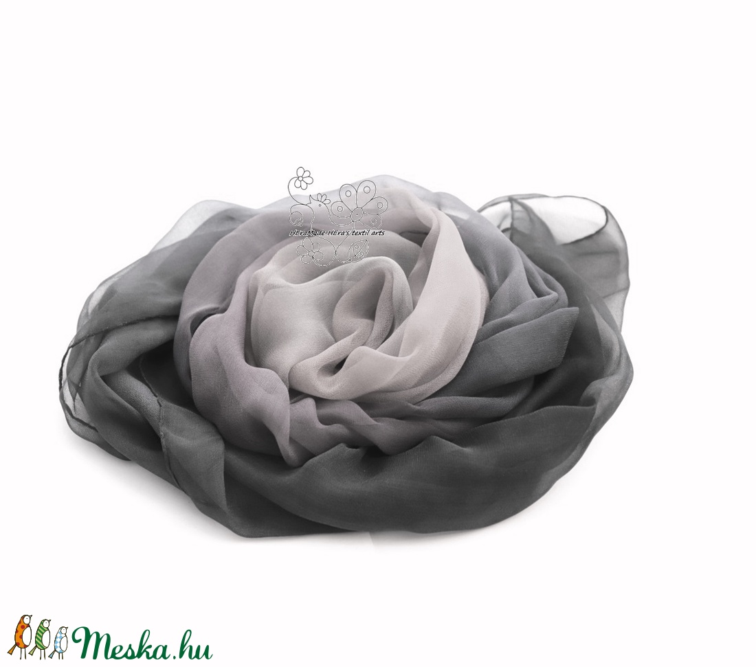Köd hernyóselyem chiffon stóla - ruha & divat - sál, sapka, kendő - stóla - Meska.hu