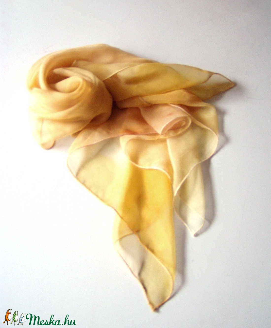 Méz hernyóselyem chiffon kendő sál - ruha & divat - sál, sapka, kendő - kendő - Meska.hu Méz hernyóselyem chiffon kendő sál - ruha & divat - sál, sapka, kendő - kendő - Meska.hu