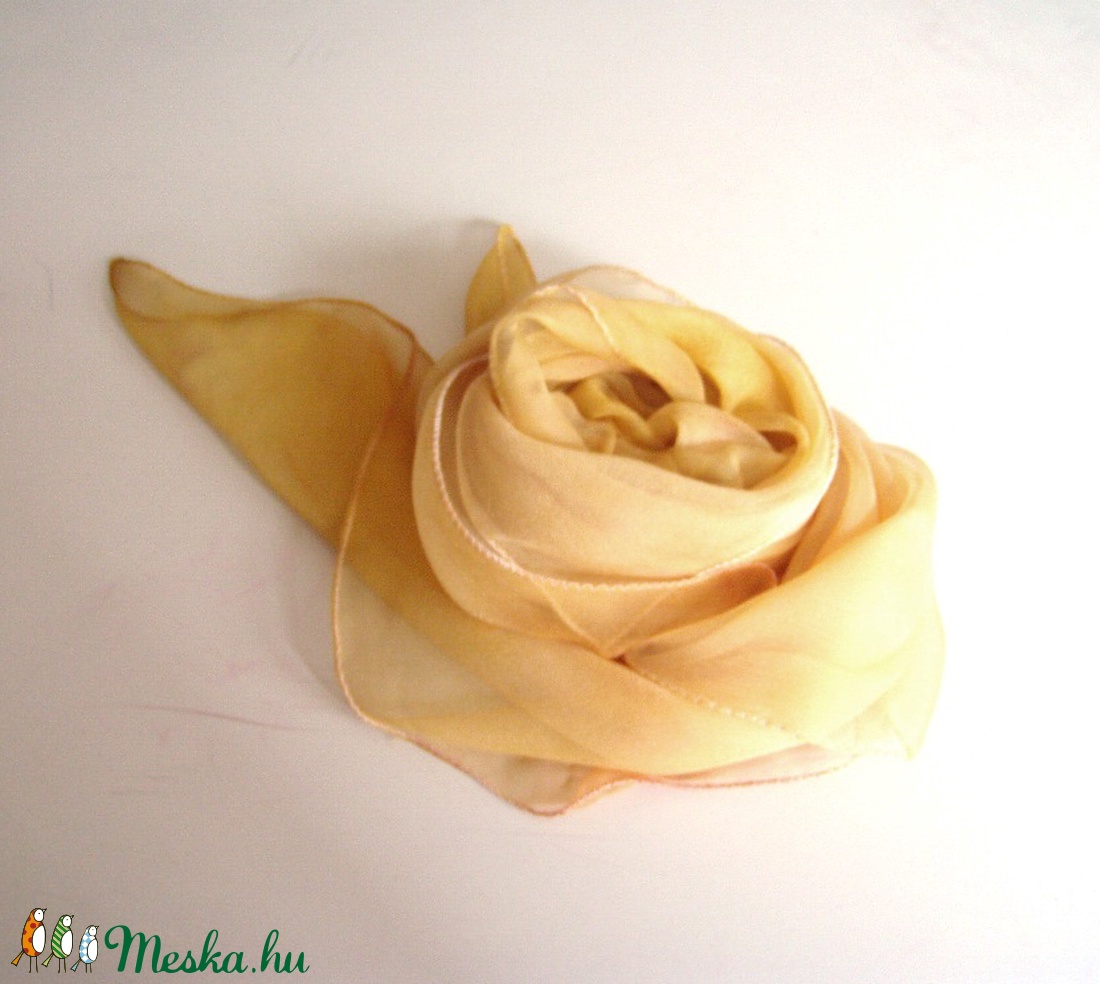 Méz hernyóselyem chiffon kendő sál - ruha & divat - sál, sapka, kendő - kendő - Meska.hu Méz hernyóselyem chiffon kendő sál - ruha & divat - sál, sapka, kendő - kendő - Meska.hu