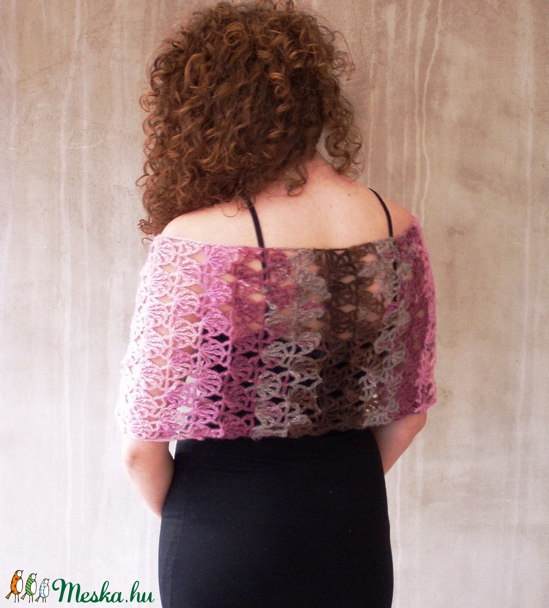 Színátmenetes ombre horgolt csipke möbiusz stóla kepp -  - Meska.hu