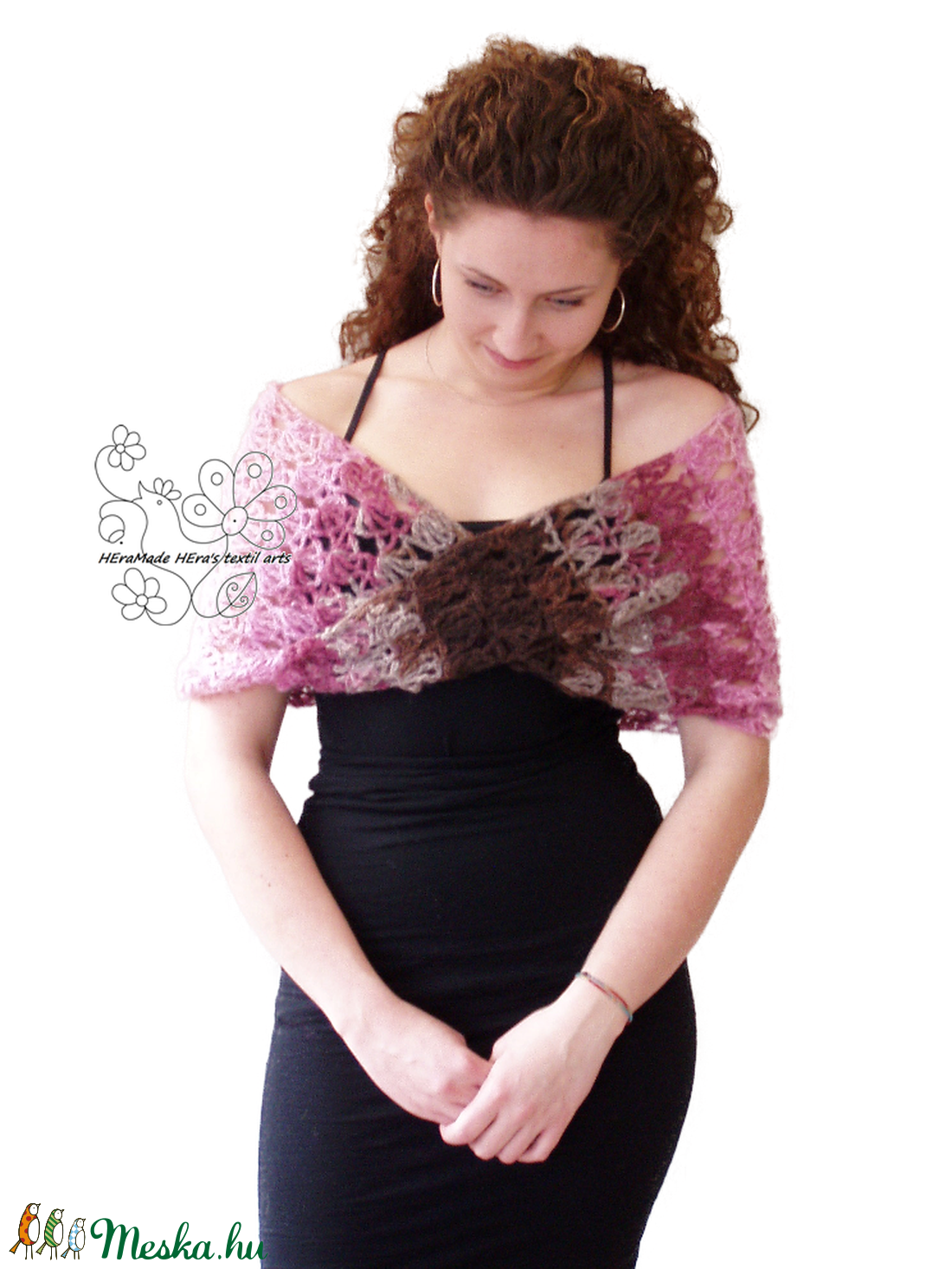 Színátmenetes ombre horgolt csipke möbiusz stóla kepp -  - Meska.hu