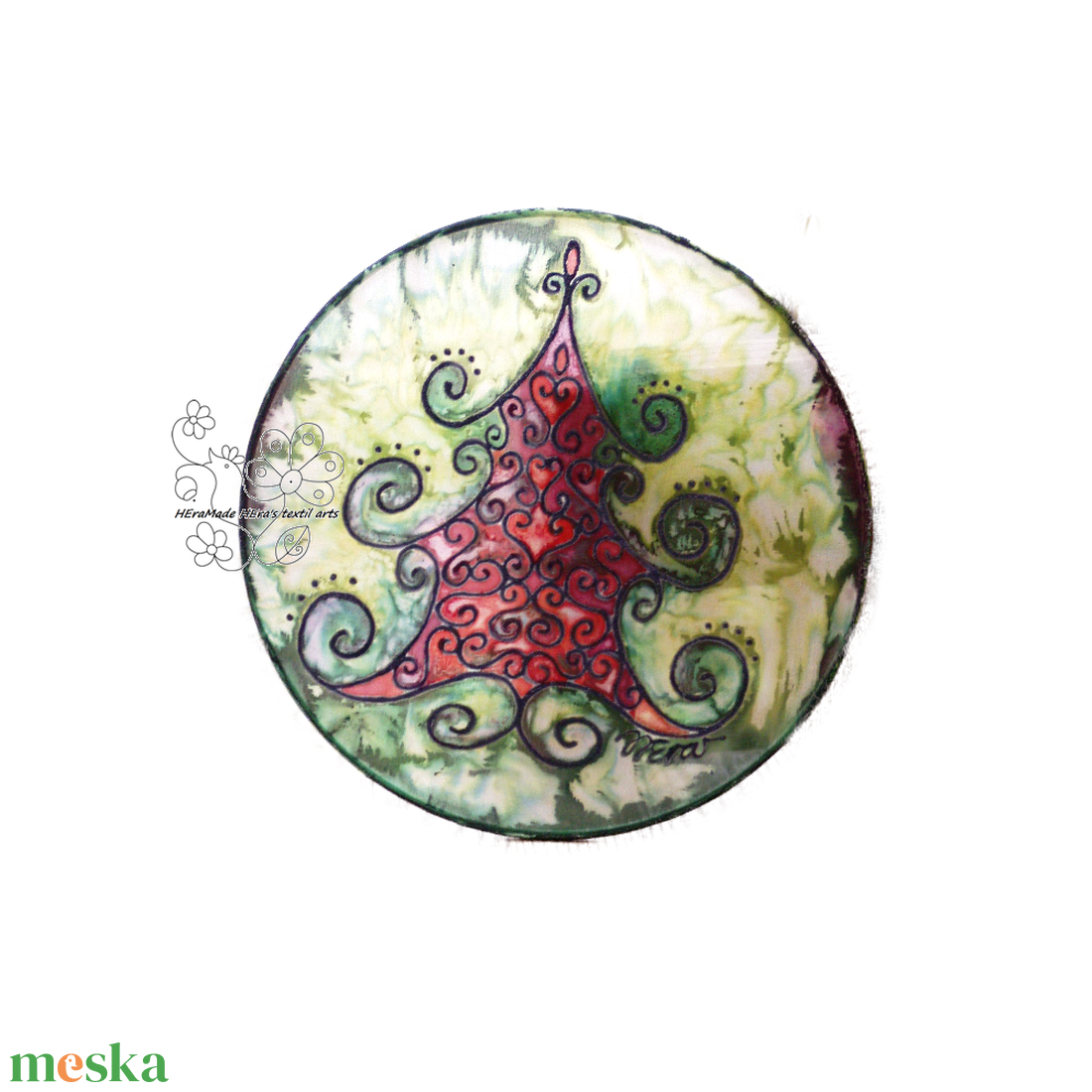 Fenyő ünneplőben selyem ablakkép - karácsony - adventi díszek - adventi ajtódísz - Meska.hu Fenyő ünneplőben selyem ablakkép - karácsony - adventi díszek - adventi ajtódísz - Meska.hu