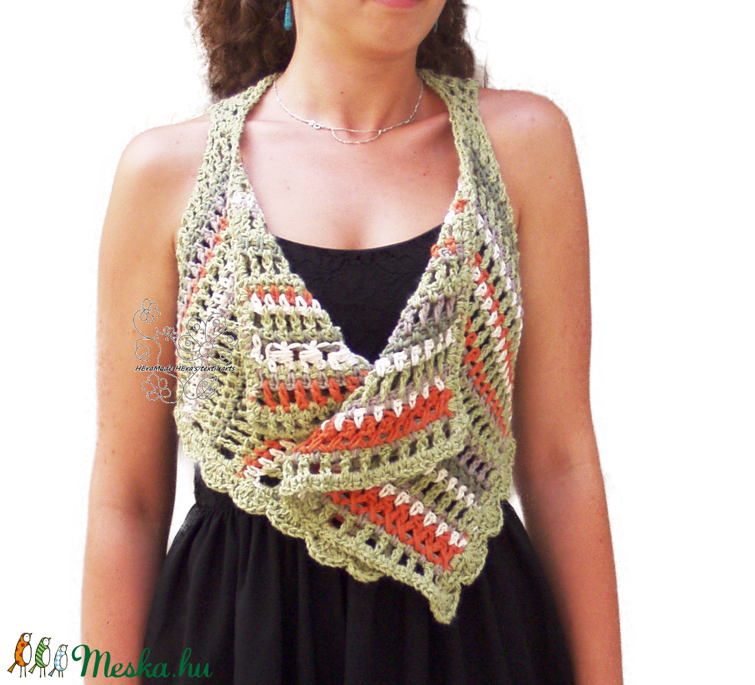Horgolt boho mellény bolero (MINTA) - kellékek & szerszámok - Meska.hu Horgolt boho mellény bolero (MINTA) - kellékek & szerszámok - Meska.hu