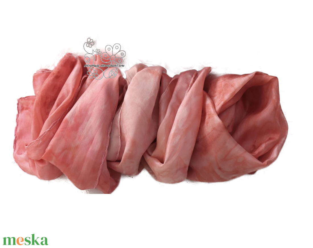 Lazac hernyóselyem sál - ruha & divat - sál, sapka, kendő - sál - Meska.hu Lazac hernyóselyem sál - ruha & divat - sál, sapka, kendő - sál - Meska.hu