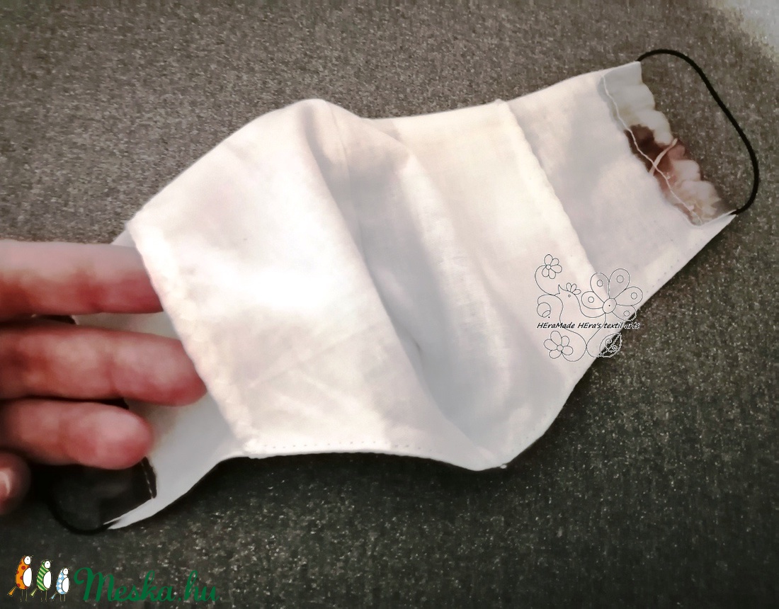 Maszk hernyóselyemből, szájmaszk ünnepi alkalomra, mosható maszk  - női - női - Meska.hu