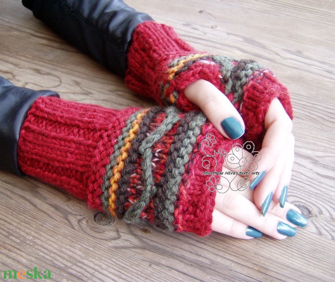Tündér ujjatlan kesztyű kézmelegítő gyapjúból - ruha & divat - sál, sapka, kendő - kesztyű - Meska.hu