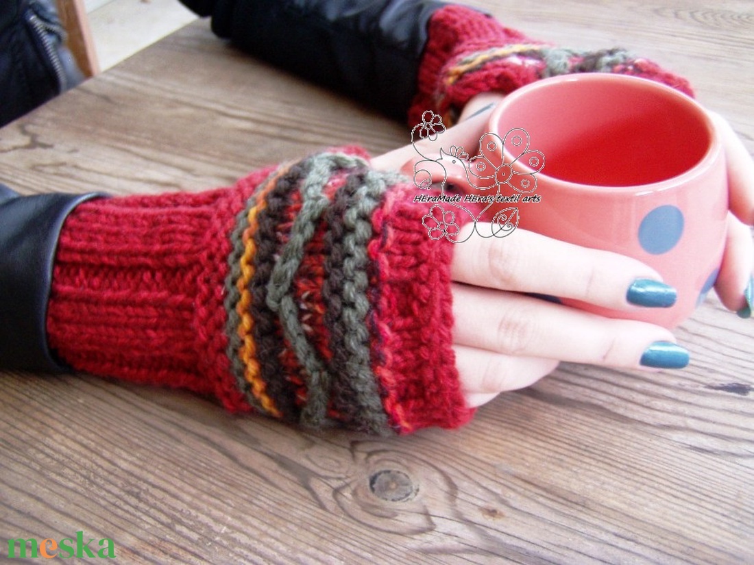 Tündér ujjatlan kesztyű kézmelegítő gyapjúból - ruha & divat - sál, sapka, kendő - kesztyű - Meska.hu