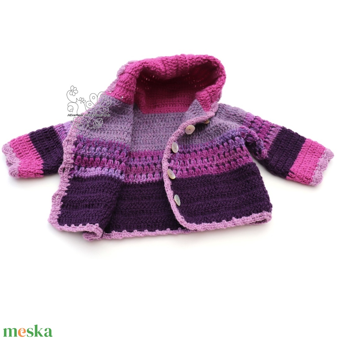 Pink horgolt kapucnis kabátka - ruha & divat - babaruha & gyerekruha - gyerek kabát, dzseki - Meska.hu Pink horgolt kapucnis kabátka - ruha & divat - babaruha & gyerekruha - gyerek kabát, dzseki - Meska.hu