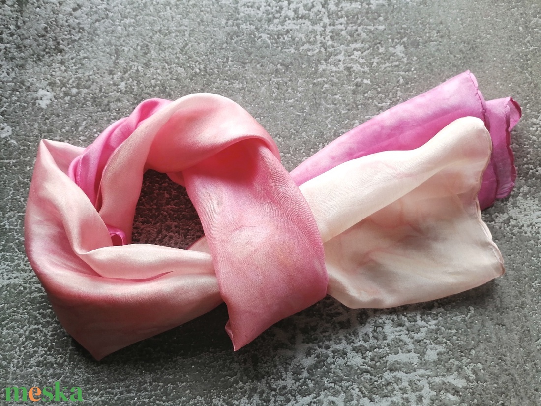 Mimóza pasztell hernyóselyem sál - ruha & divat - sál, sapka, kendő - sál - Meska.hu