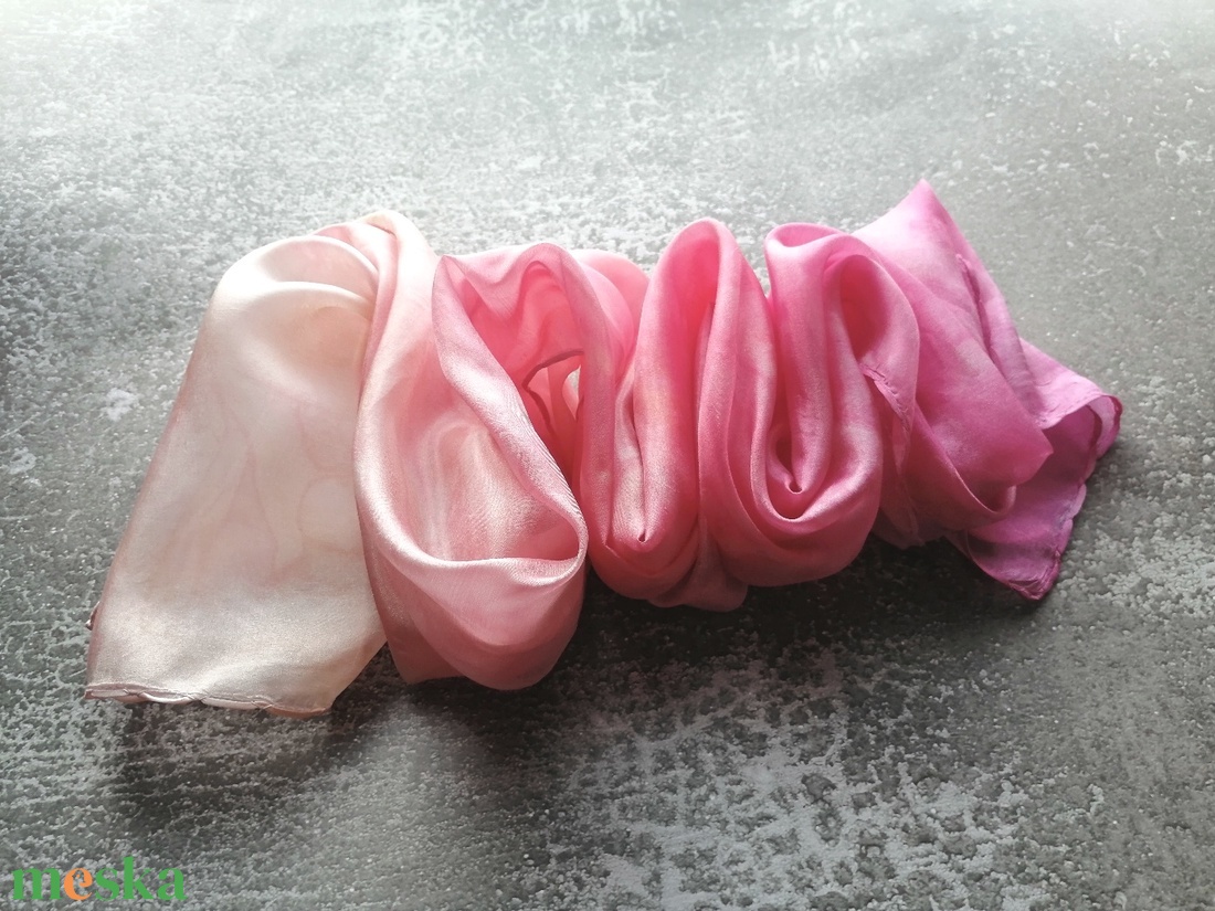 Mimóza pasztell hernyóselyem sál - ruha & divat - sál, sapka, kendő - sál - Meska.hu