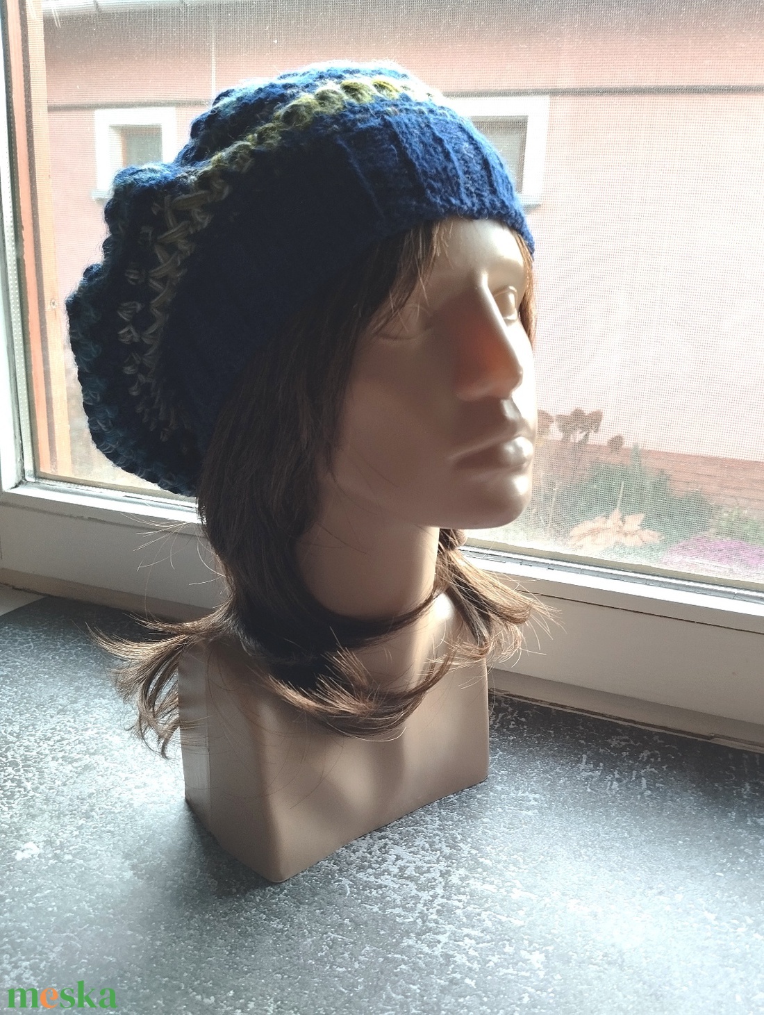 Sötétkék laza női barett sapka horgolt boho slouchy öko gyapjúból - ruha & divat - sál, sapka, kendő - sapka - Meska.hu Sötétkék laza női barett sapka horgolt boho slouchy öko gyapjúból - ruha & divat - sál, sapka, kendő - sapka - Meska.hu
