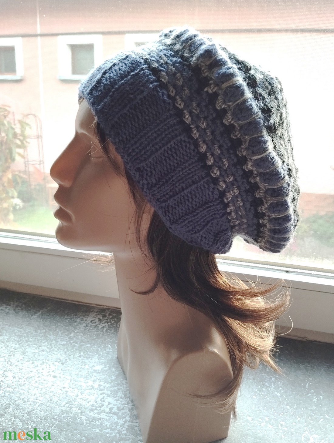 Barett horgolt kötött boho francia női sapka szürkés kék öko gyapjúból - ruha & divat - sál, sapka, kendő - sapka - Meska.hu Barett horgolt kötött boho francia női sapka szürkés kék öko gyapjúból - ruha & divat - sál, sapka, kendő - sapka - Meska.hu