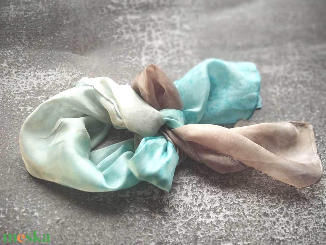 Halvány pasztell hernyóselyem sál - ruha & divat - sál, sapka, kendő - sál - Meska.hu