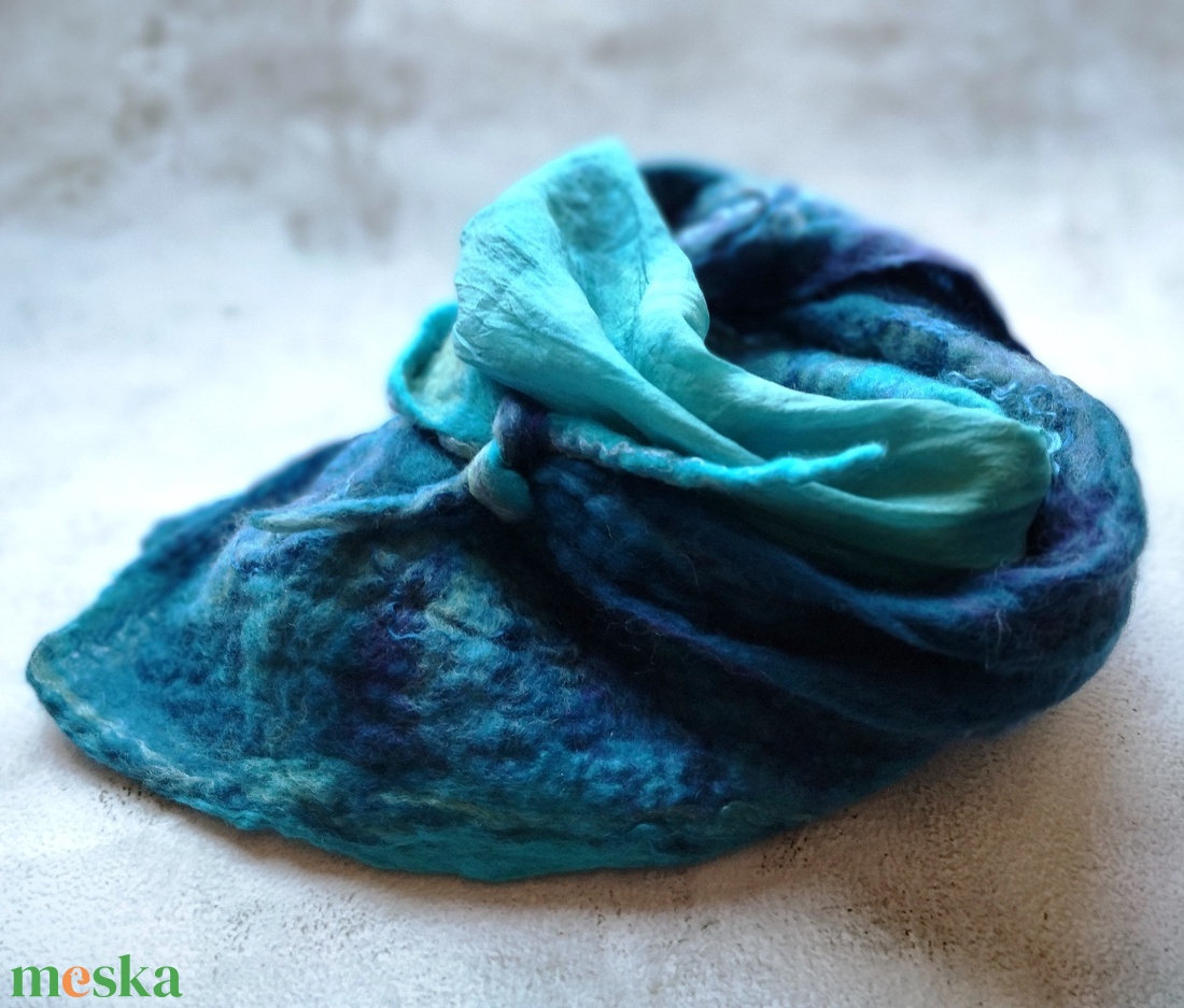 Selyem gyapjú nuno nemez kendő sál - ruha & divat - sál, sapka, kendő - kendő - Meska.hu