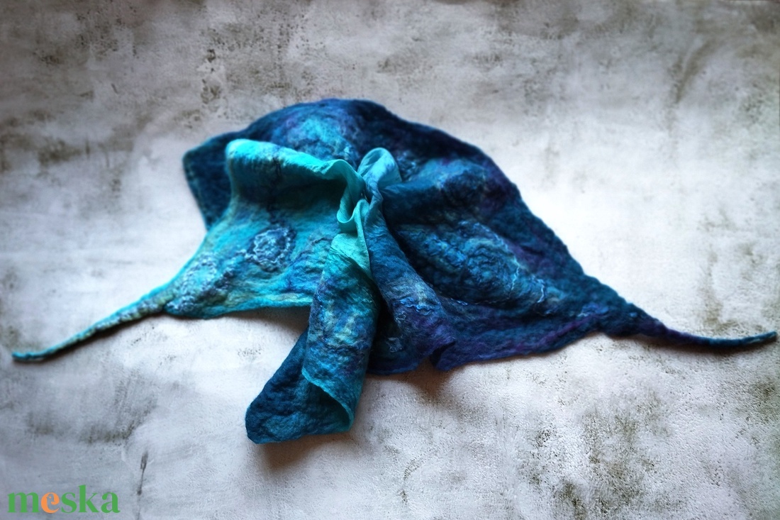 Selyem gyapjú nuno nemez kendő sál - ruha & divat - sál, sapka, kendő - kendő - Meska.hu