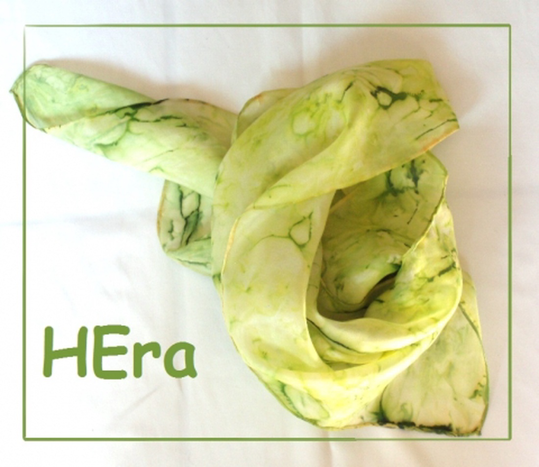 Pisztácia hernyóselyem kendő -  - Meska.hu