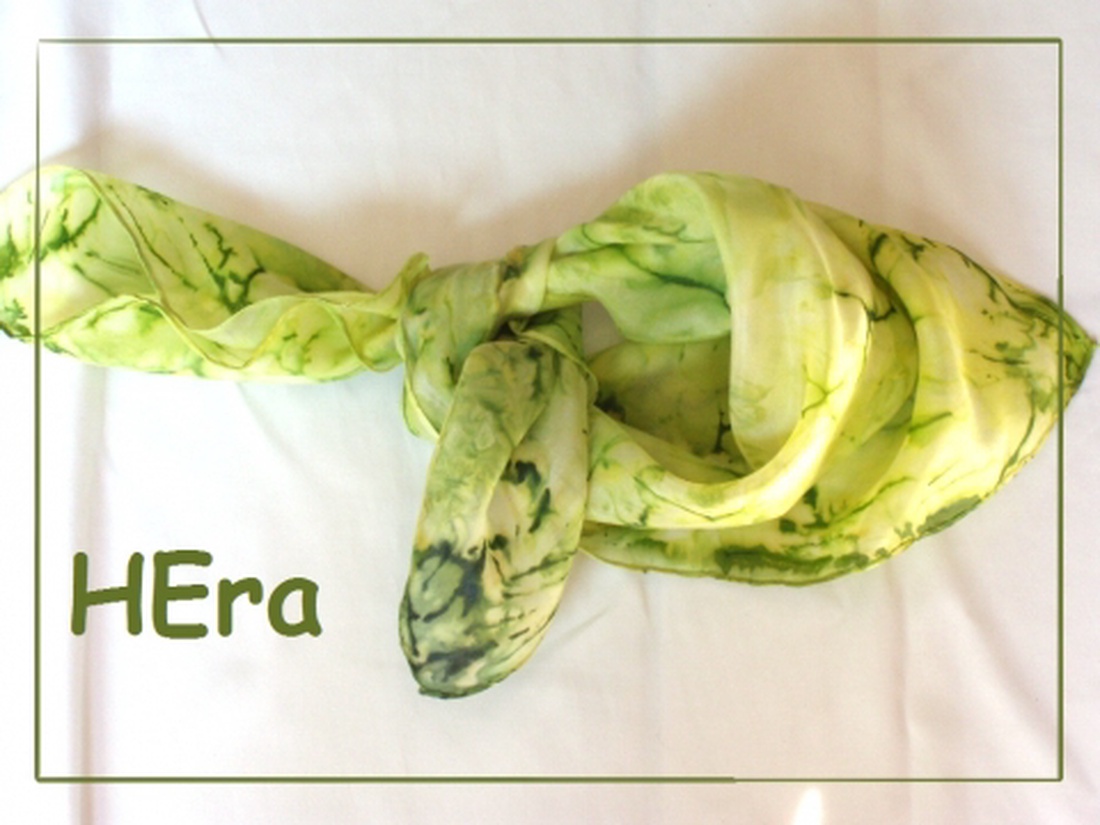 Pisztácia hernyóselyem kendő -  - Meska.hu