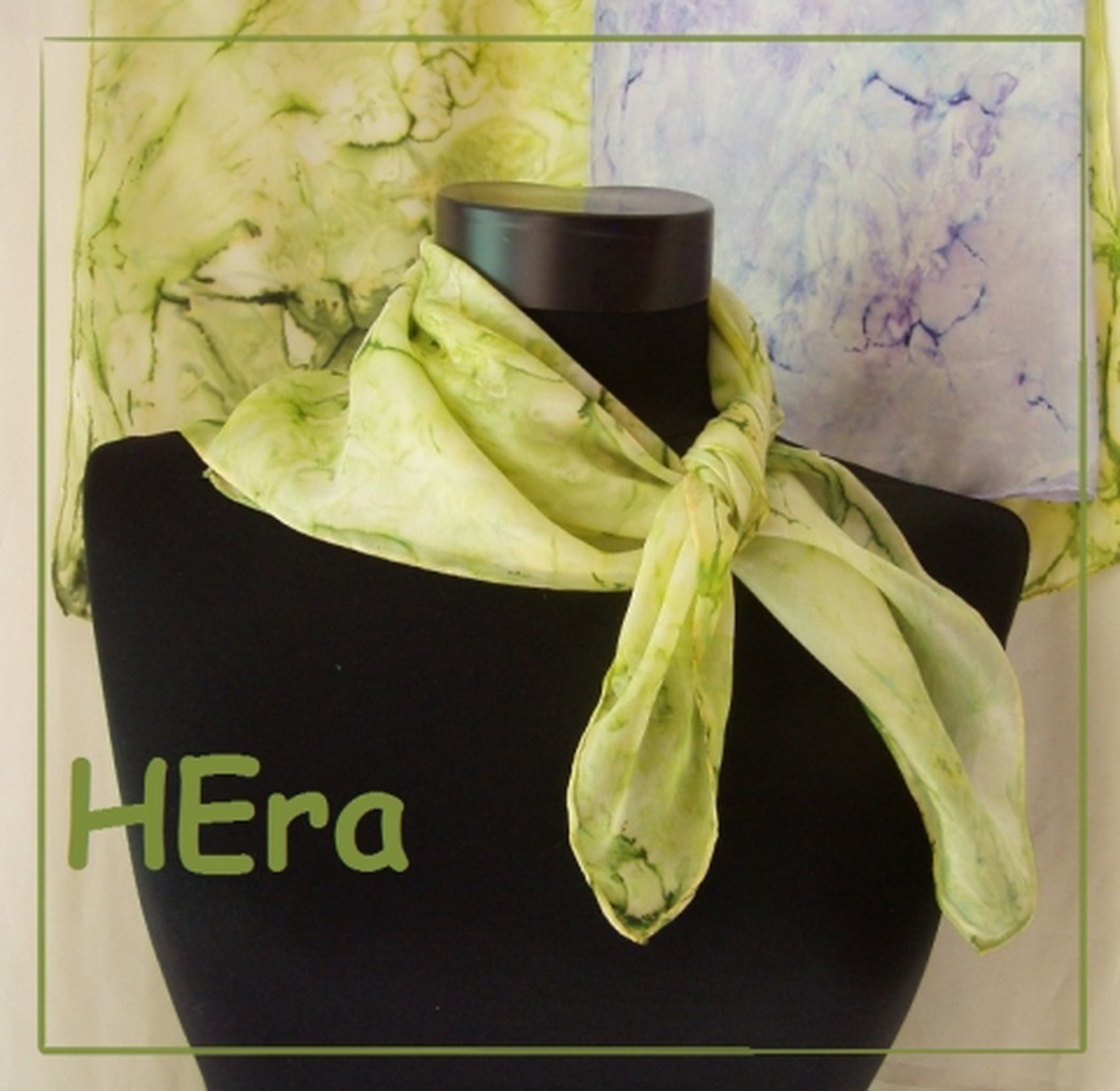 Pisztácia hernyóselyem kendő -  - Meska.hu