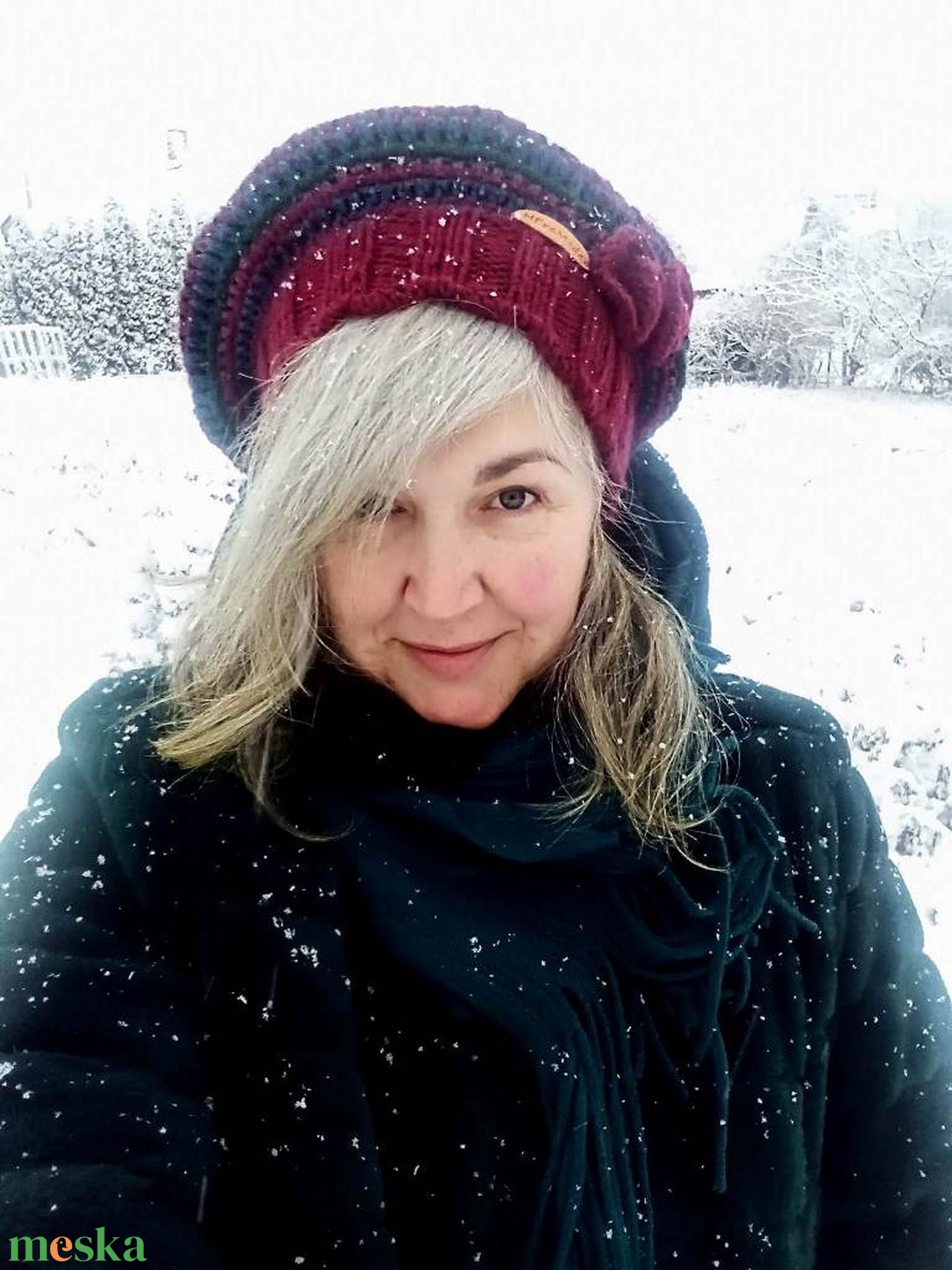 Laza női barett sapka horgolt boho slouchy puha gyapjúból - ruha & divat - sál, sapka, kendő - sapka - Meska.hu