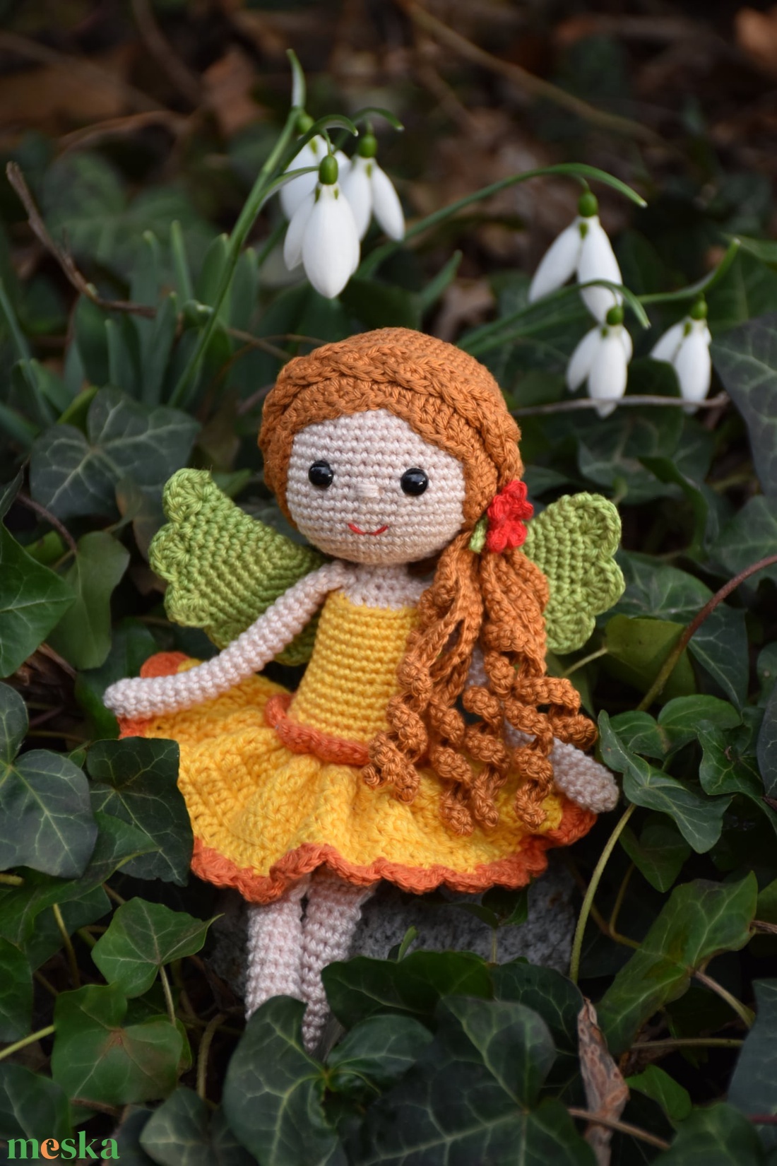 Horgolt virágos tündér baba - játék & sport - baba & babaház - baba - Meska.hu