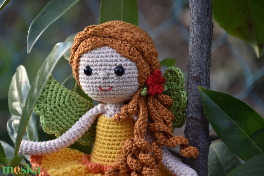 Horgolt virágos tündér baba - játék & sport - baba & babaház - baba - Meska.hu