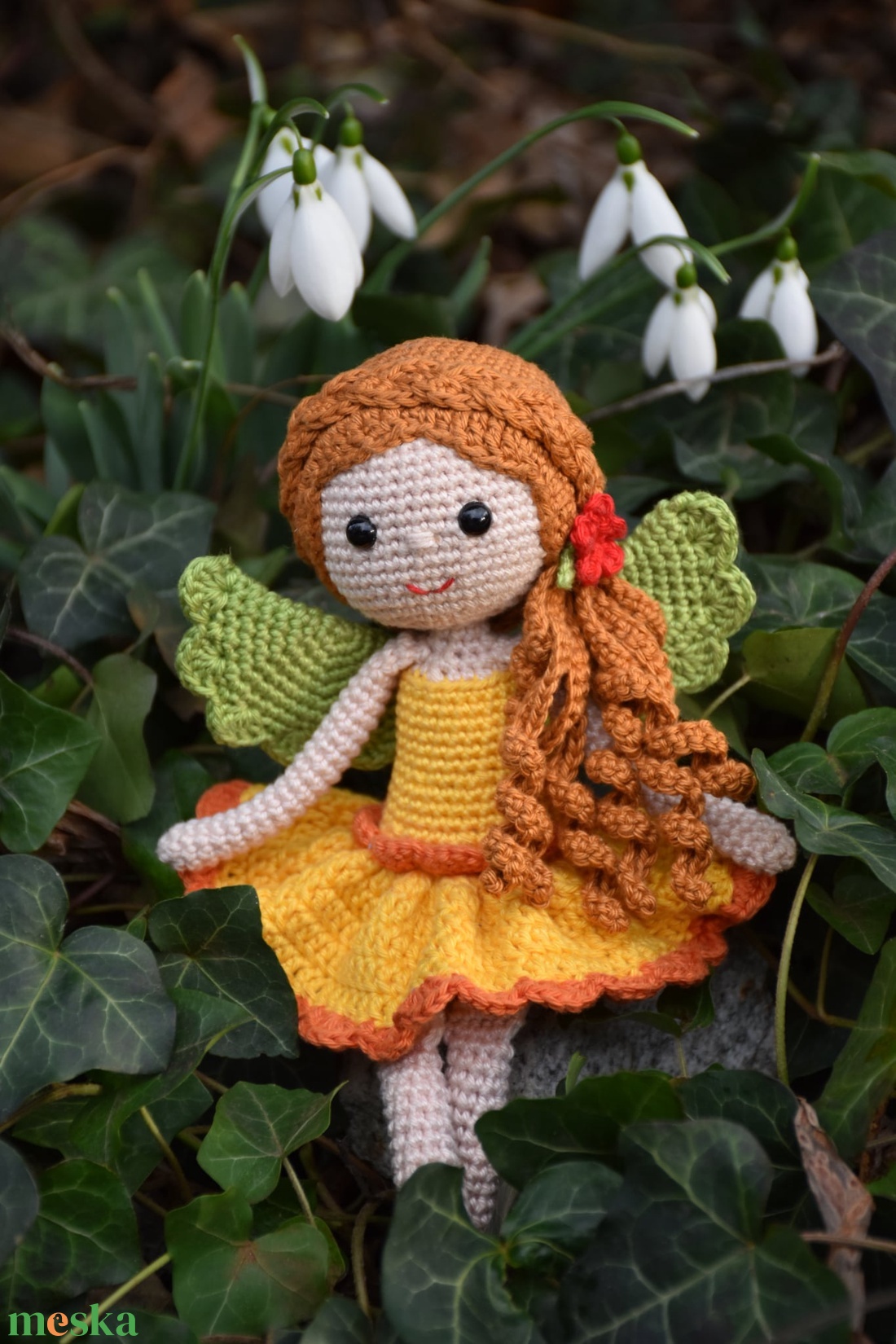 Horgolt virágos tündér baba - játék & sport - baba & babaház - baba - Meska.hu