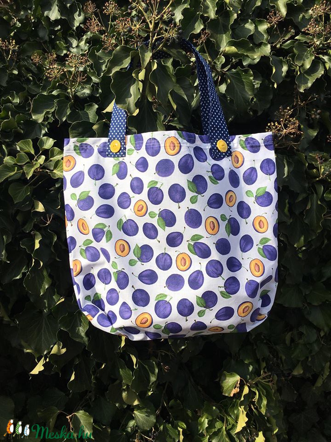 Happy Plums. Shopper No.2. - táska & tok - bevásárlás & shopper táska - shopper, textiltáska, szatyor - Meska.hu Happy Plums. Shopper No.2. - táska & tok - bevásárlás & shopper táska - shopper, textiltáska, szatyor - Meska.hu